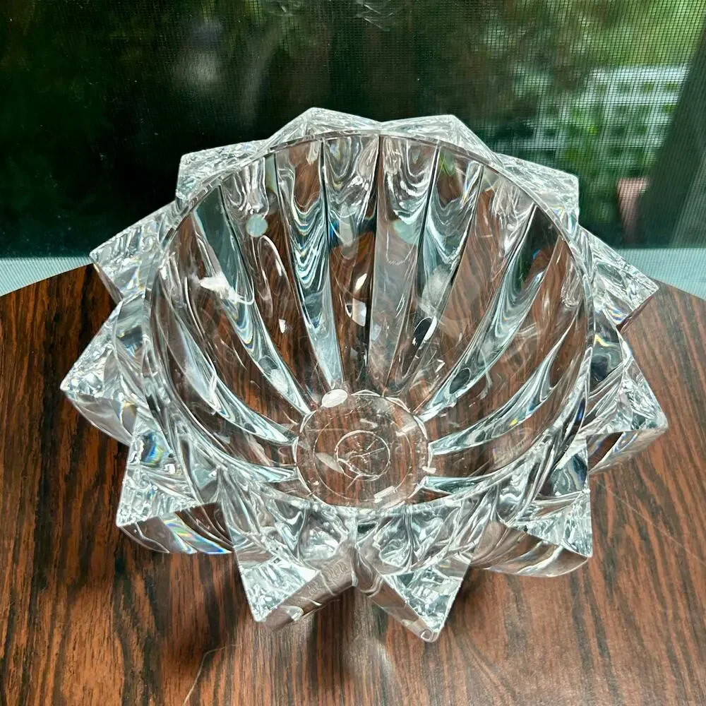 Vintage Judith Kruger Faceted Lucite Bowl – Grainware/Tiara Acrylic Centerpiece